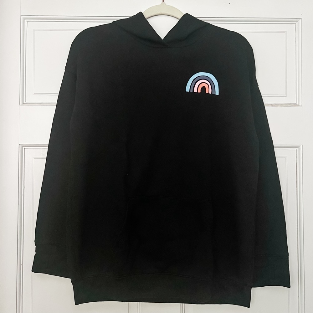 Old Navy Girls “Find Your Happy” Pullover Tunic Hoodie, Size XL (14-16)